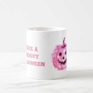 Mug Citrouille Rose Halloween Groovy