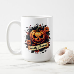 Mug Citrouille Vintage doucement hanté   Halloween flo