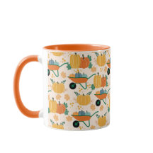 Citrouille Wheelbarrow Autumn Garden Feuilles