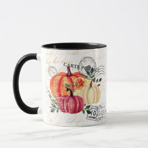 Mug Citrouilles aquarelles vintage modernes