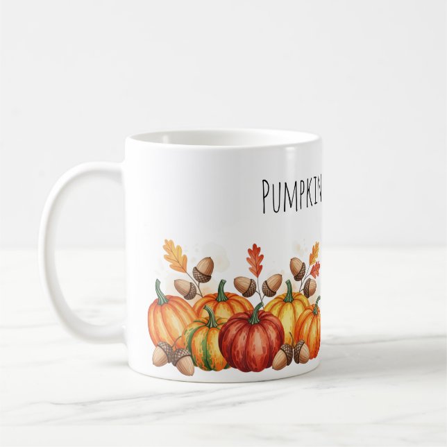 Mug Citrouilles d'automne avec Acorns (Gauche)