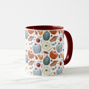 Mug Citrouilles d'automne et feuilles d'automne Motif