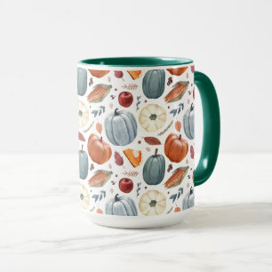 Mug Citrouilles d'automne et feuilles d'automne Motif