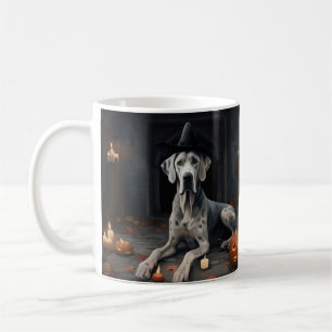 Mug Citrouilles Great Dane Halloween Épouvantable Flip