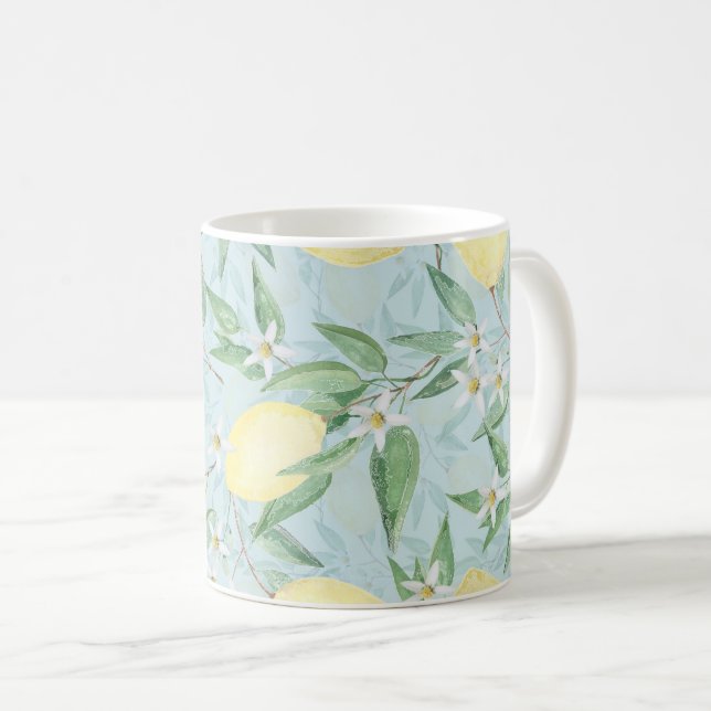 Mug Citrus jaune citron frais (Devant droit)