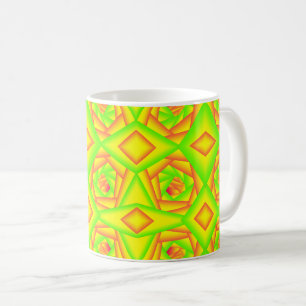 Mug Citrus vert orange jaune ombre abstrait Conception
