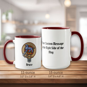 Mug Clan Bruce Crest sur Tartan