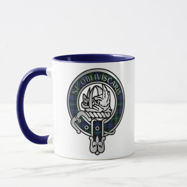 Mug Clan Campbell Crest & Tartan (Gauche)
