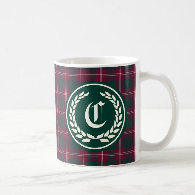 Mug Clan Crawford Tartan Monogramme (Droite)