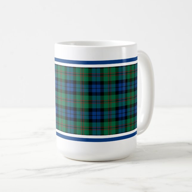 Mug Clan Dundas Tartan Vert et bleu Plaid (Devant droit)