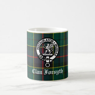 Mug Clan Forsyth Crest Badge et Tartan