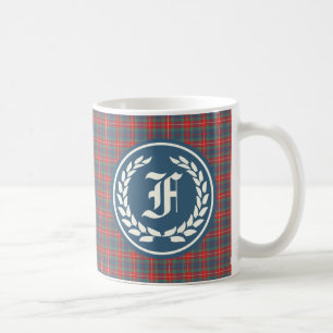 Mug Clan Fraser de monogramme antique de tartan de