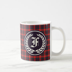 Mug Clan Fraser de monogramme moderne de tartan de