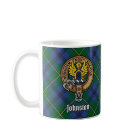Clan Johnston Crest sur Tartan