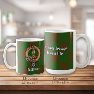 Mug Clan MacAlister de Glenbarr sur la chasse Tartan