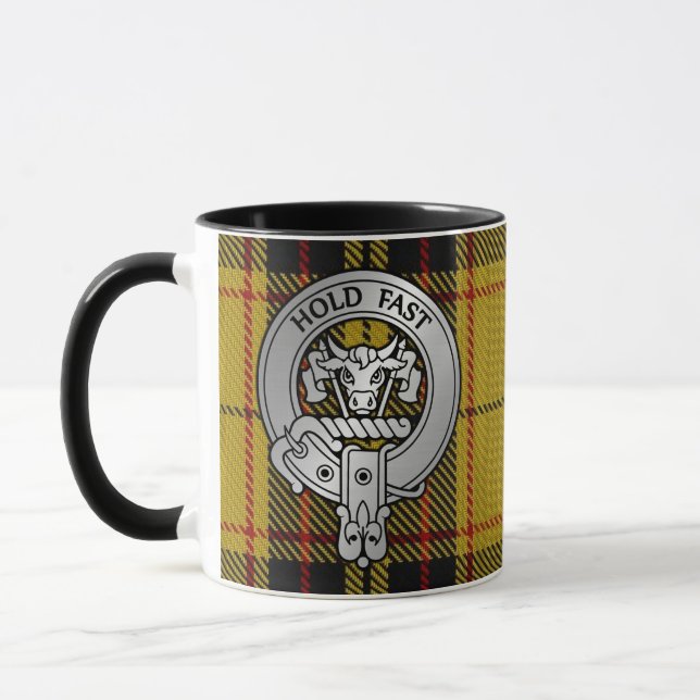 Mug Clan MacLeod Crest & Snuffbox Tartan (Gauche)