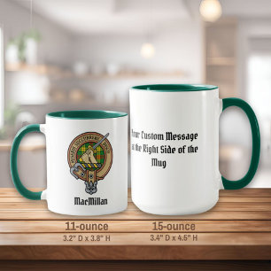 Mug Clan MacMillan Crest sur Tartan