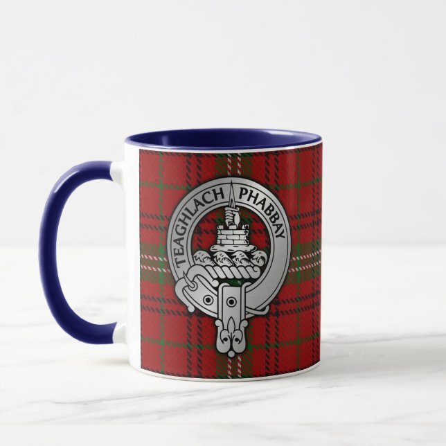 Mug Clan Morrison Crest & Tartan (Gauche)