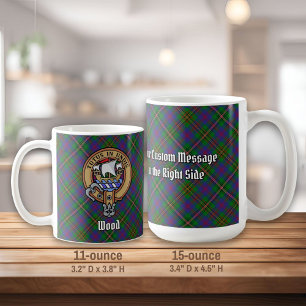 Mug Clan Wood Crest sur Tartan