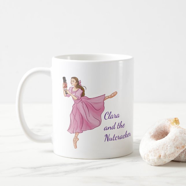 Mug Clara and the Nutcracker Illustration with Name (Avec donut)