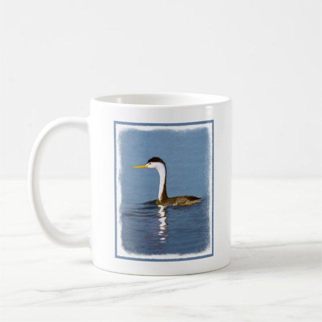 Mug Clark's Grebe Painting - Art original pour les ois (Gauche)