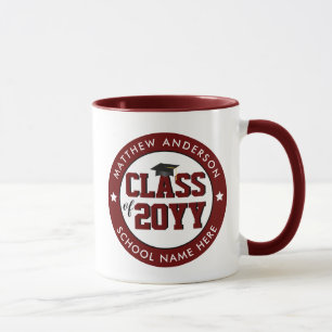 Mug Class of 2023 Burgundy Red Graduate Graduation