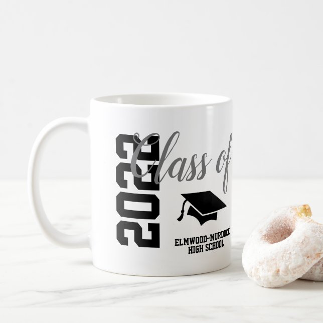 Mug Classe bleue personnalisée de 2022 Cadeaux école M (Avec donut)