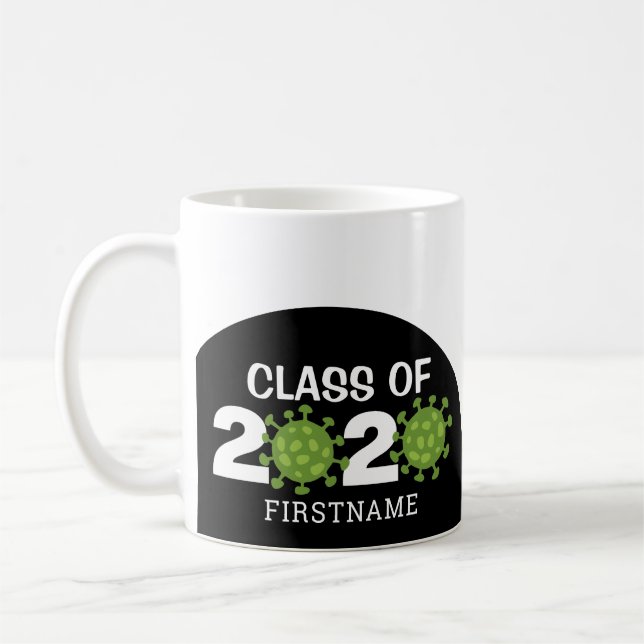 Mug Classe de 2020 Funny Virus Virtual Graduation (Gauche)