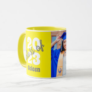 Mug Classe De 2023   Photo de graduation moderne perso