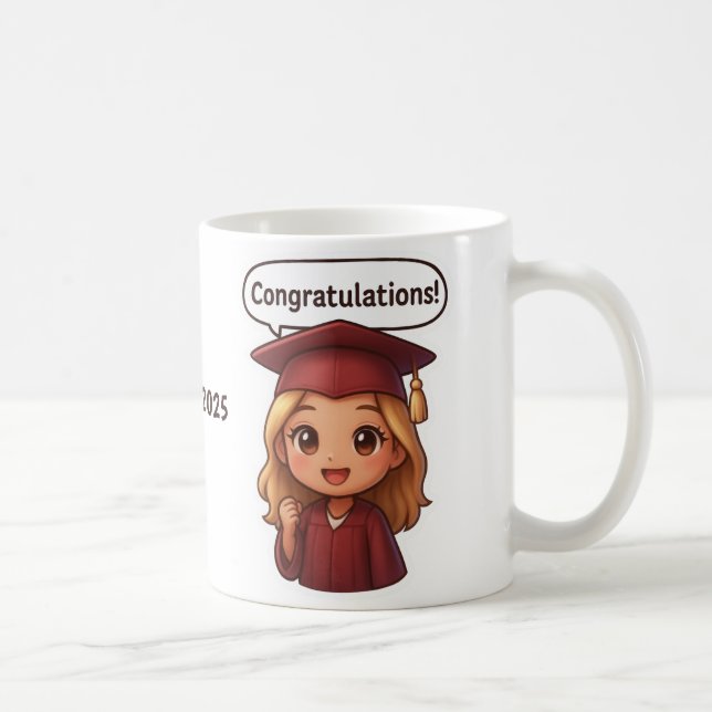 Mug Classe de félicitations de 2025 (Droite)