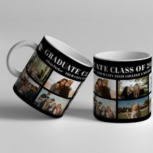 Mug Classe de graduation de collage photo moderne de 2