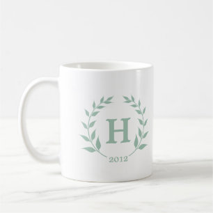 Mug Classe de graduation de monogramme de couronne ver