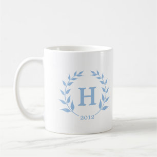 Mug Classe de graduation du monogramme de couronne ble