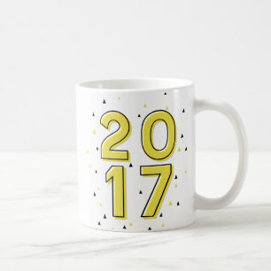 Mug Classe personnalisée de Motif géométrique jaune de
