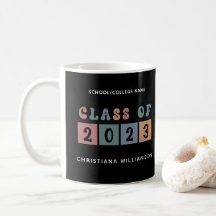 Mug Classe Retro Personnalisée de 2023 Graduation Cute