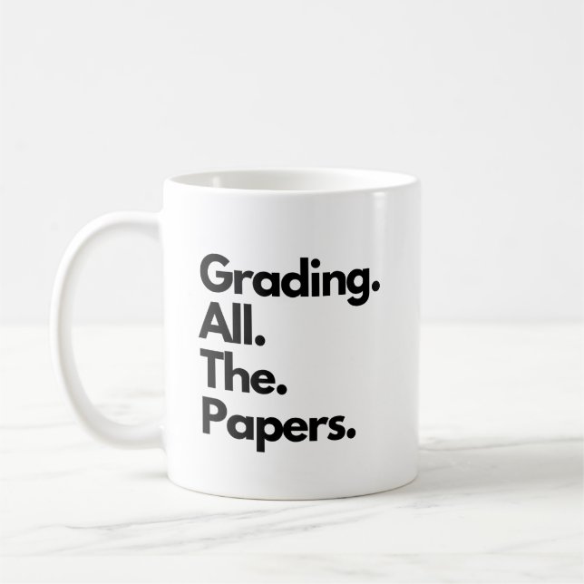 Mug Classement De Tous Les Papiers Drôle Mème Enseigna (Gauche)