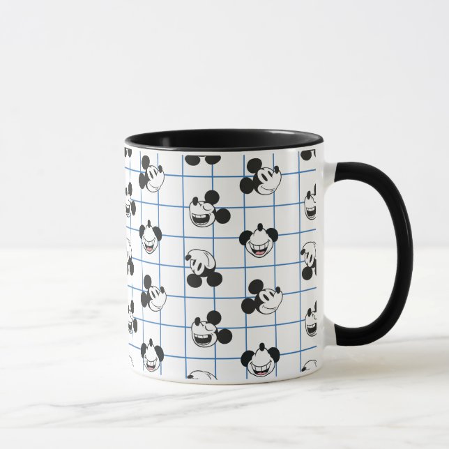 Mug Classic Smiling Mickey Mouse Grid Pattern (Droite)