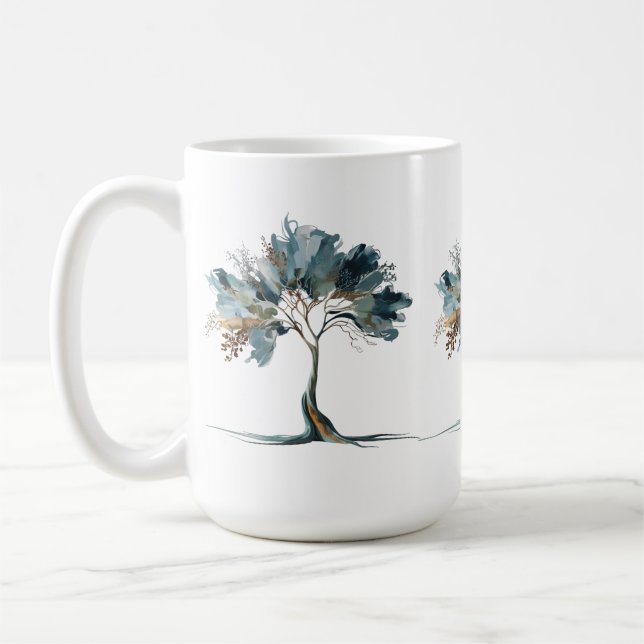 Mug classique 15 oz - Abstrait Nature Tree Art Des (Gauche)