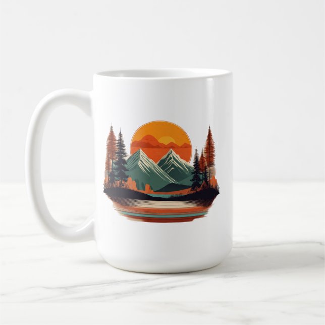 Mug classique 15 oz - Serene Mountain Majesty (Gauche)