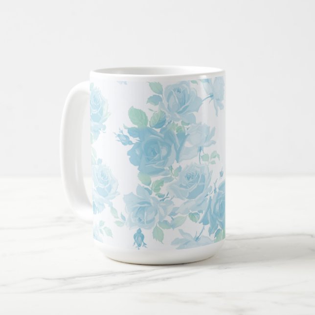 Mug classique 15oz à Elzbieta aqua basil (Devant gauche)