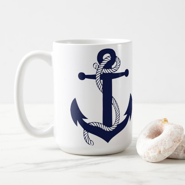 Mug classique - Ancre nautique avec robe et bousso (Avec donut)