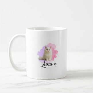 Mug Classique avec Dessin de Chat Mignon – Luna