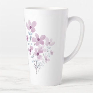 Mug classique avec fleurs violettes