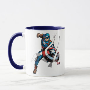 Mug Classique Avengers   Capitaine Amérique avec des r