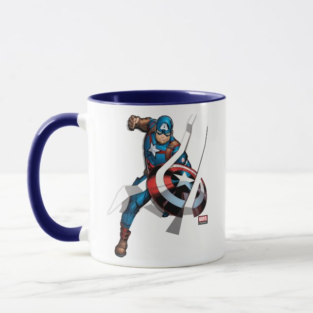 Mug Classique Avengers | Capitaine Amérique avec des r (Gauche)