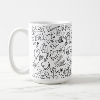 Mug Classique Black & White Doddle Life !