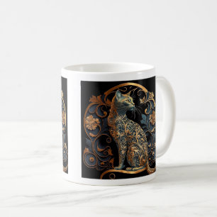 Mug classique chat Art nouveau, 11 oz