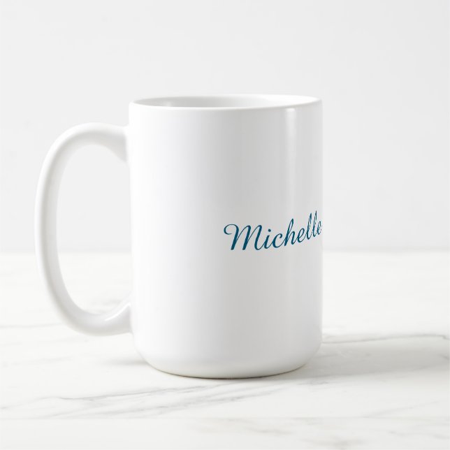 Mug Classique Créatif tendance Bleu Océan Blanc (Gauche)