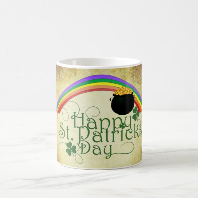 Mug classique de la Saint-Patrick arc-en-ciel/ pot (Centre)