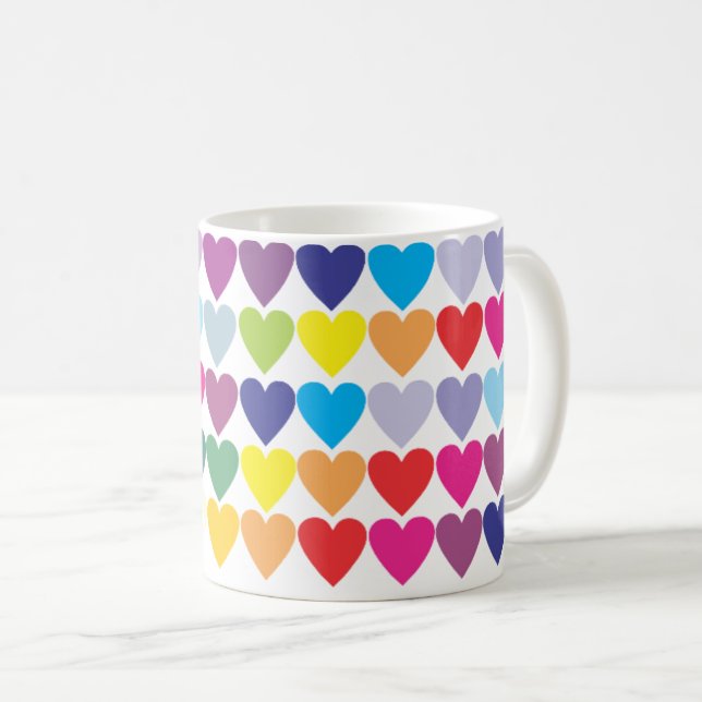 Mug Classique du coeur romantique (Devant droit)